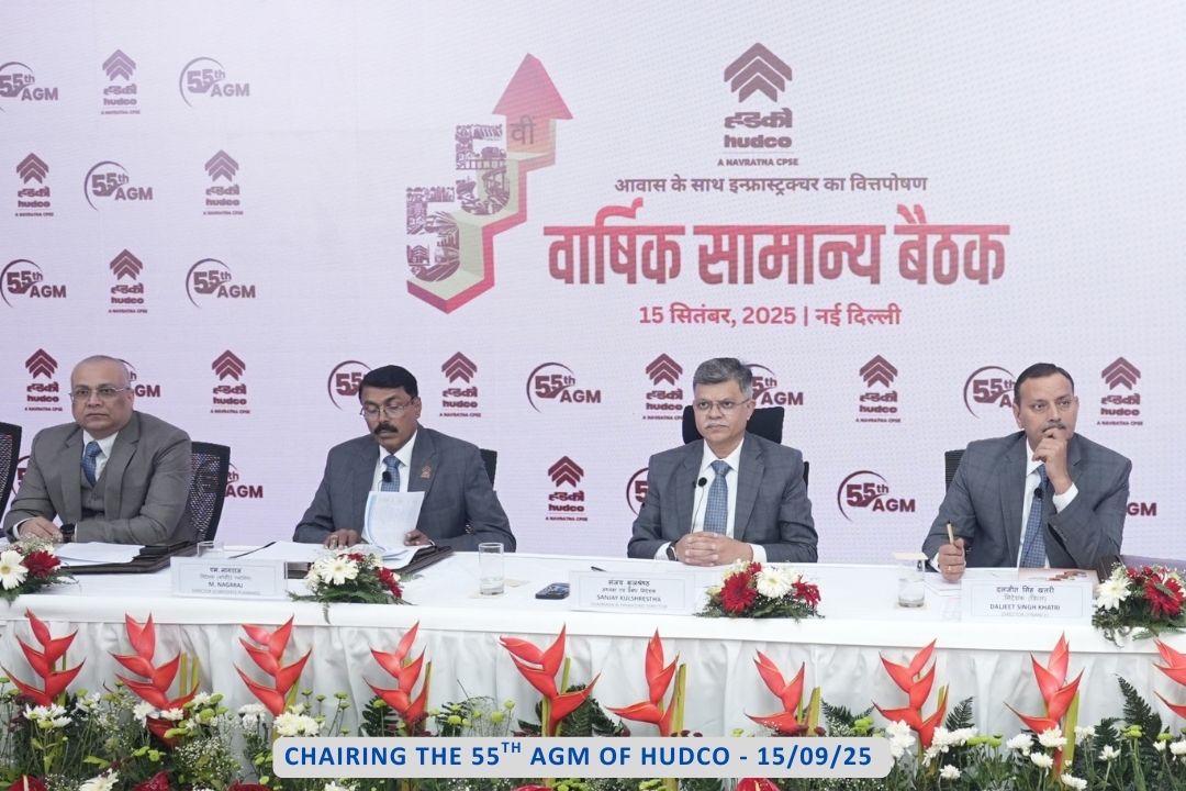 Shri Sanjay Kulshrestha, CMD, HUDCO chairing the 55th AGM of HUDCO - 15/09/25 